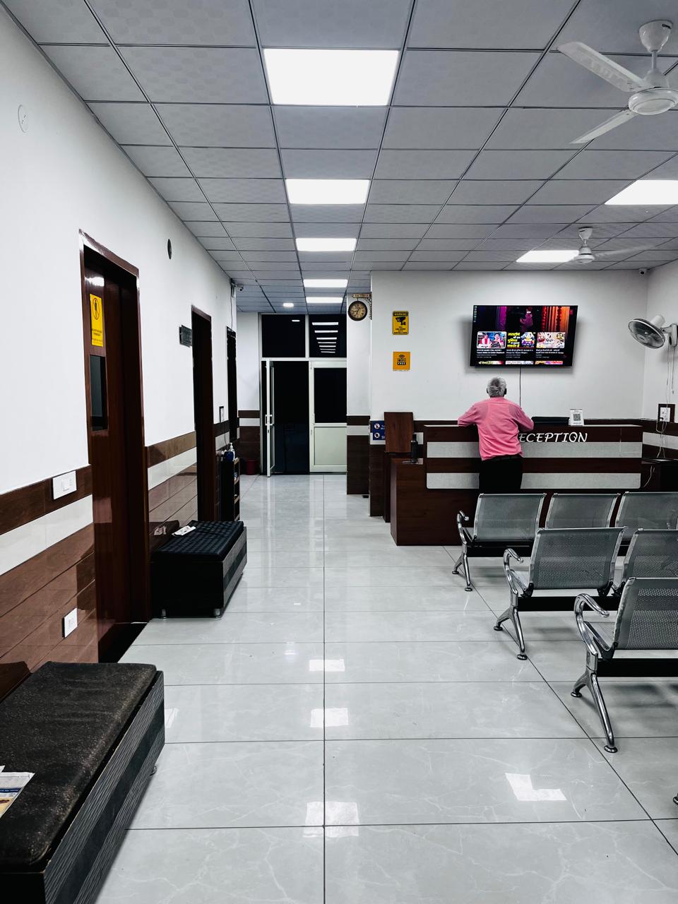 Ayushmaan ENT Hospital reception hallway